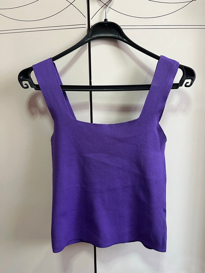 Mor Kadın Örme Atlet - Görsel 2