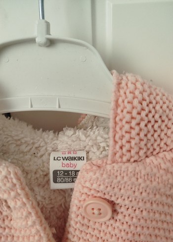 Kız Çocuk Kapüşonlu Beyaz Peluş Yelek - Görsel 4