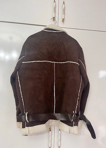 Kahverengi Kürklü Süet Kadın Ceket - Görsel 2