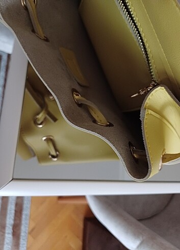 Laura Ashley fıstık yeşili orta boy sırt asma aparatlı gerçek de - Görsel 7