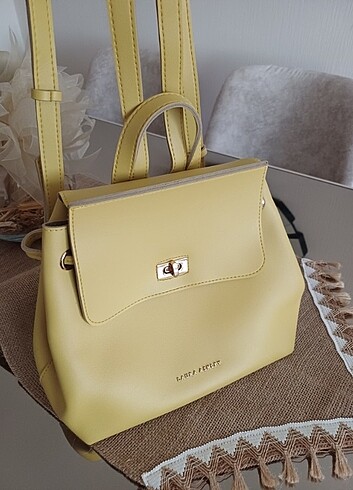 Laura Ashley fıstık yeşili orta boy sırt asma aparatlı gerçek de - Görsel 8