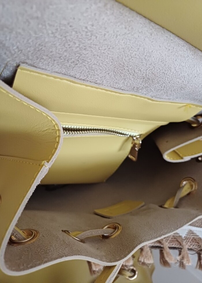 Laura Ashley fıstık yeşili orta boy sırt asma aparatlı gerçek de - Görsel 5