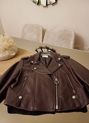 Bershka L beden yepyeni nokta cizik vs yok acı kahve L beden bik - Görsel 7