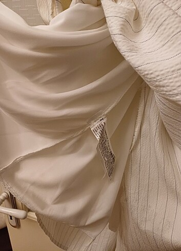 Zara 38 beden pamuklu kumaş içi astarlı straplez nefis yaz elbis - Görsel 9