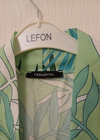 Trendyol std beden çok renkli süper baskı beach kimono - Görsel 3