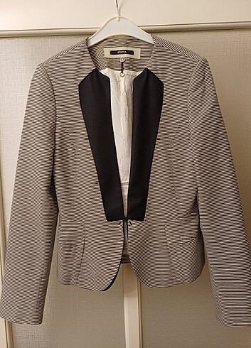 Ipekyol siyah beyaz çizgili business blazer - Görsel 3