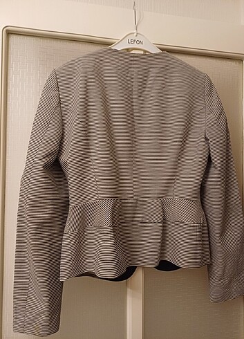 Ipekyol siyah beyaz çizgili business blazer - Görsel 6