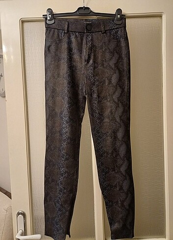 Zara yılan desen full likra paça fermuar detaylı yeni - Görsel 2