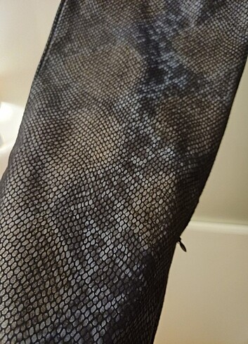 Zara yılan desen full likra paça fermuar detaylı yeni - Görsel 5