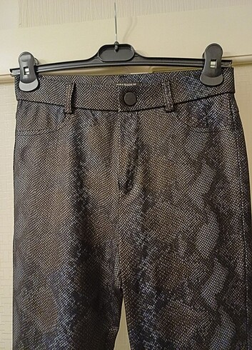 Zara yılan desen full likra paça fermuar detaylı yeni - Görsel 4