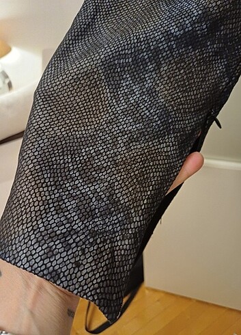 Zara yılan desen full likra paça fermuar detaylı yeni - Görsel 6