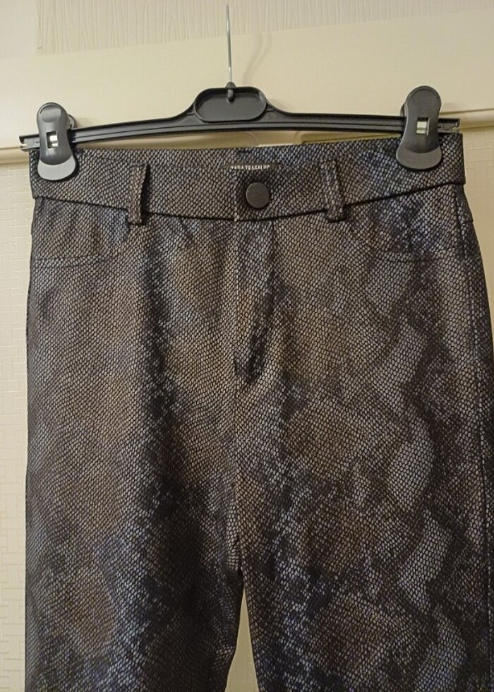 Zara yılan desen full likra paça fermuar detaylı yeni - Görsel 4