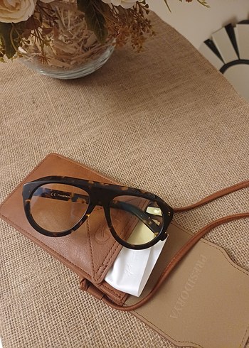 Sarı Parlak Retro Kadın Gözlüğü - Görsel 8