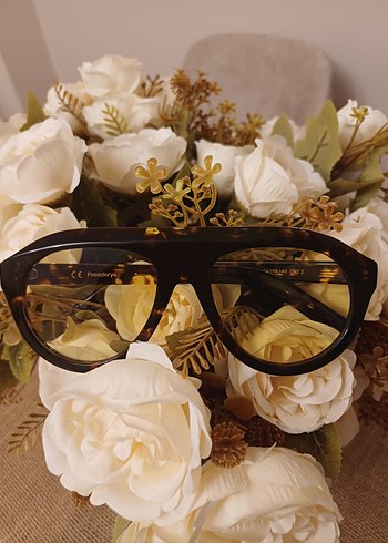 Sarı Parlak Retro Kadın Gözlüğü - Görsel 11