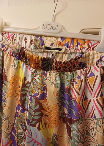 İpekyol Bohem Çok Renkli Salaş Kumaş Pantolon - Görsel 2