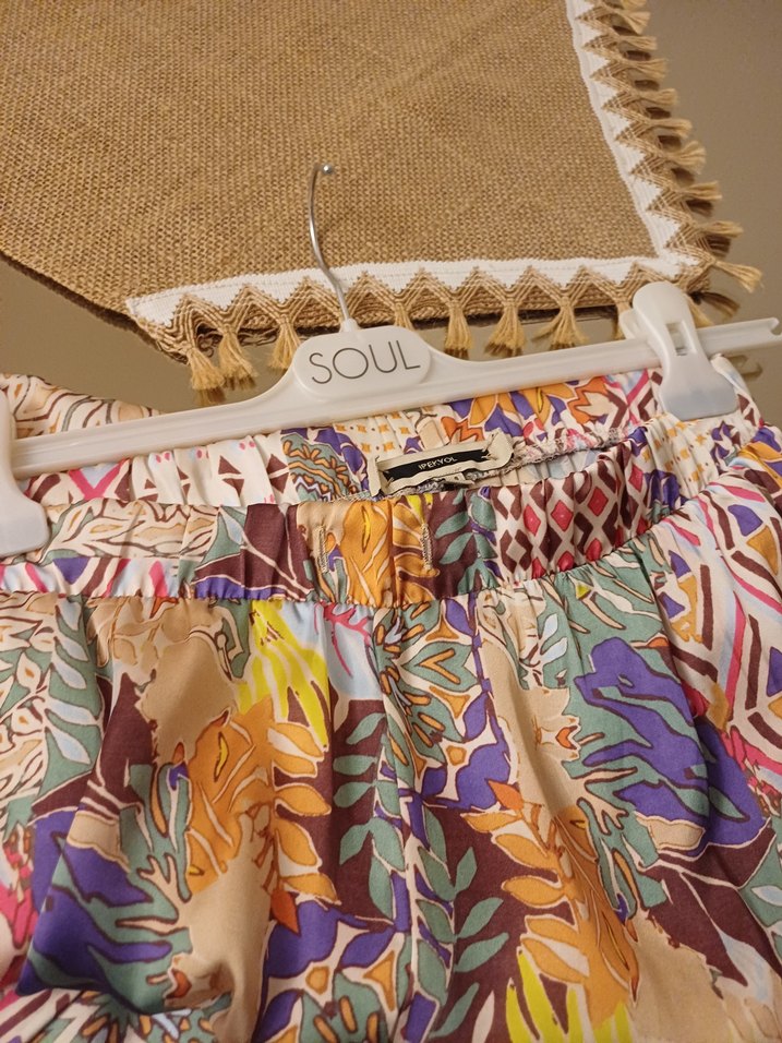 İpekyol Bohem Çok Renkli Salaş Kumaş Pantolon - Görsel 3