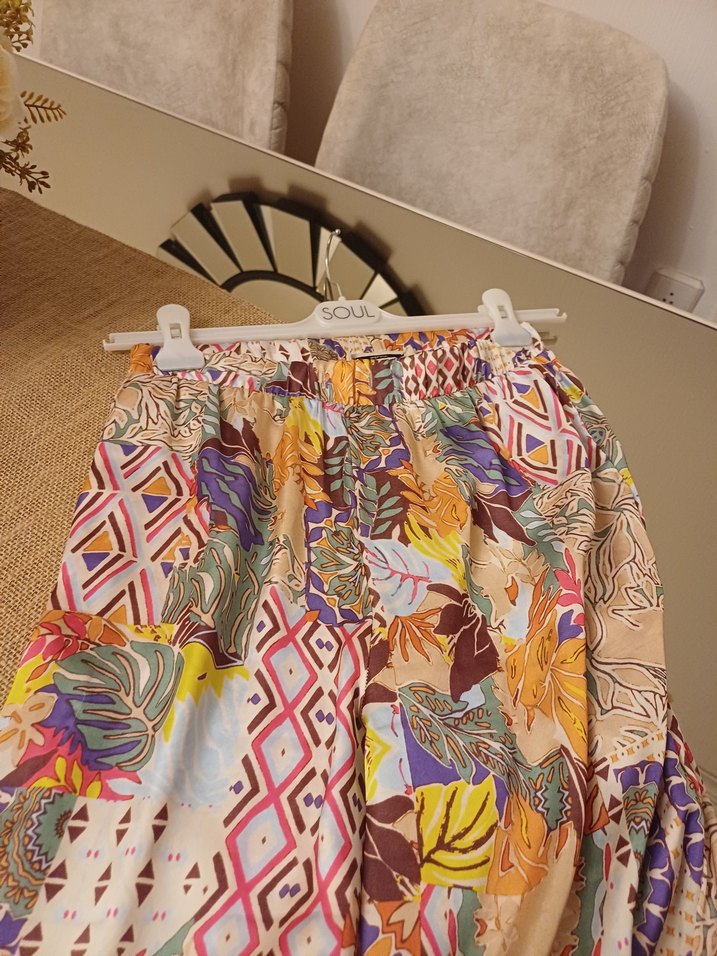 İpekyol Bohem Çok Renkli Salaş Kumaş Pantolon - Görsel 4