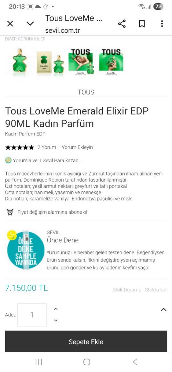 Tous LoveMe Emerald Elixir Kadın Parfümü - Görsel 2