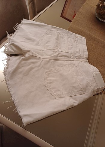 Mavi Jeans Beyaz Mini Kot Şort