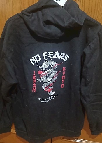 Erkek Siyah Kapüşonlu Yüksek Yaka Sweatshirt - Görsel 2