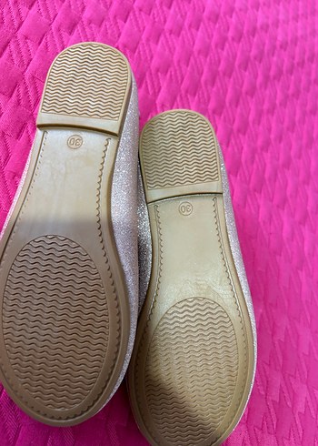 Pembe Fiyonk Detaylı Kız Babet Ayakkabı - Görsel 2