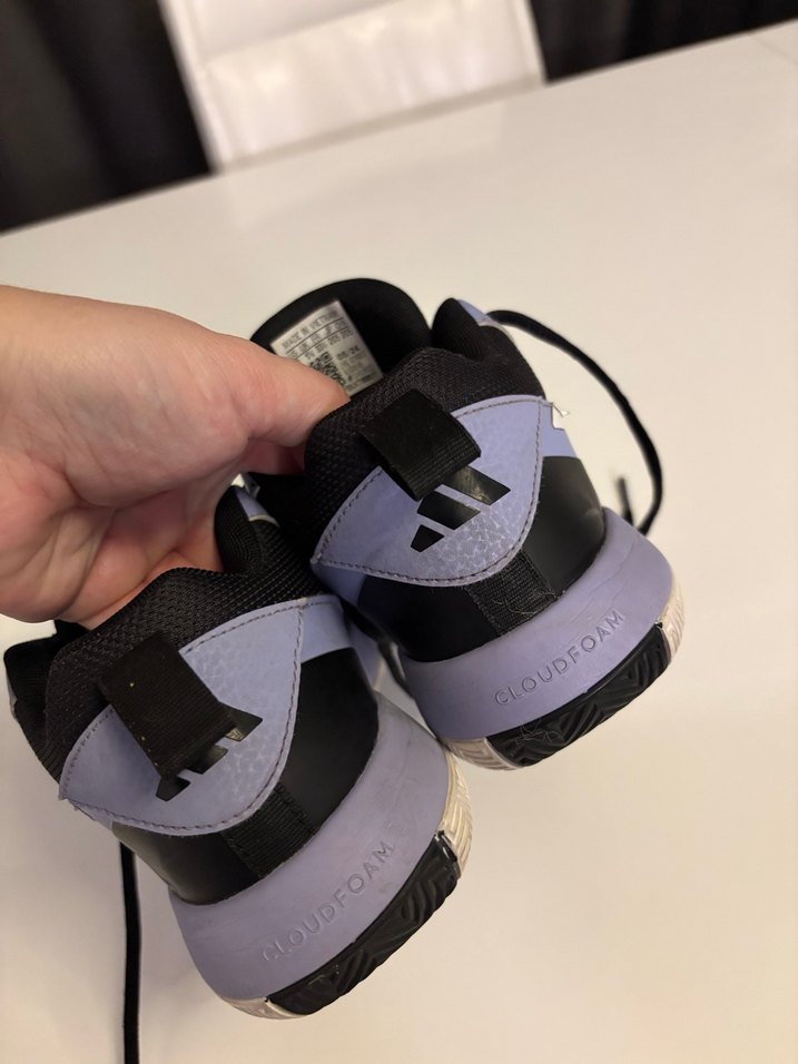 Adidas Mor Siyah Bağcıklı Basketbol Ayakkabısı - Görsel 2