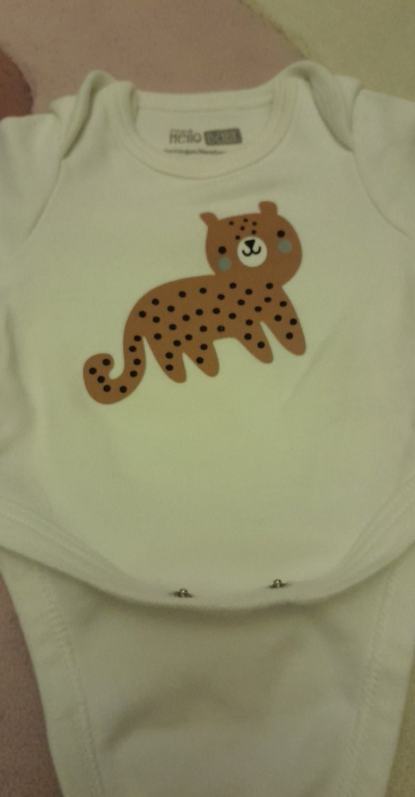 Uzun Kollu Kahverengi Leopar Desenli Bebek Body beyaz üzerine - Görsel 3