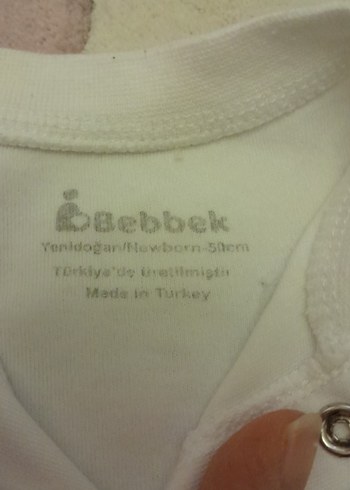 Bebek Erkek Beyaz Düğmeli Hastane Üstü E bebek - Görsel 3