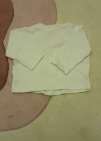 Bebek Erkek Beyaz Düğmeli Hastane Üstü E bebek - Görsel 4