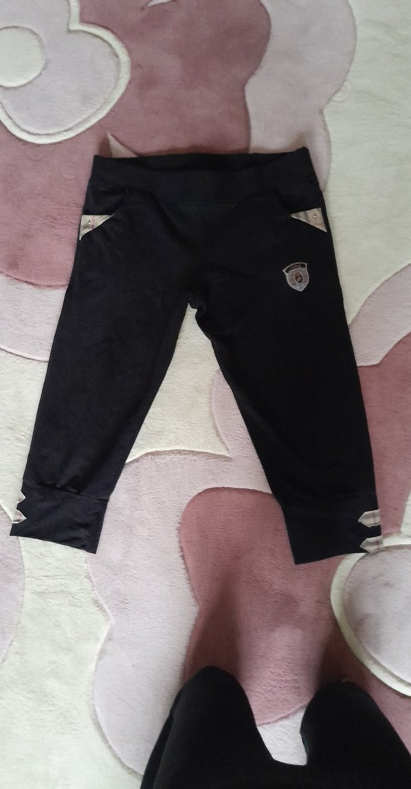 Siyah Kadın Spor Kapri Eşofman - Görsel 2