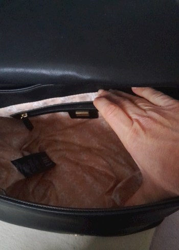 Orjinal Guess Siyah Deri Kadın Çanta - Görsel 7