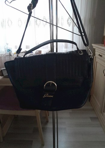 Orjinal Guess Siyah Deri Kadın Çanta - Görsel 2