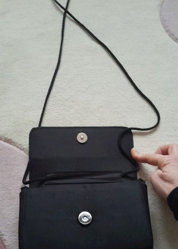 Nakışlı Siyah Kadın El Çantası portföy yeni - Görsel 5