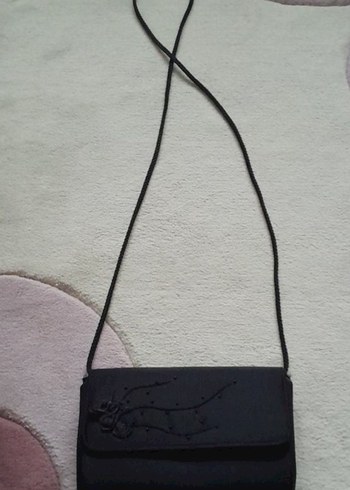 Nakışlı Siyah Kadın El Çantası portföy yeni - Görsel 3