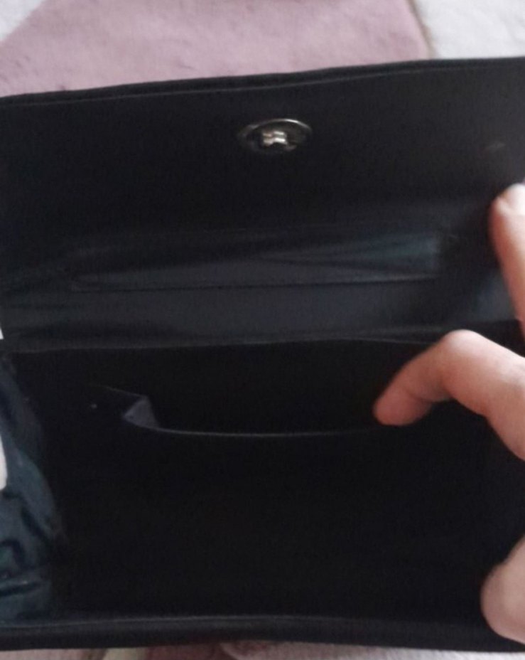 Nakışlı Siyah Kadın El Çantası portföy yeni - Görsel 2