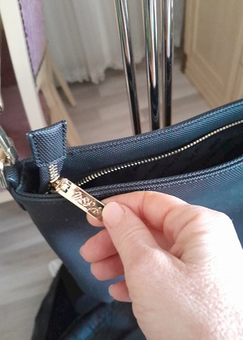 Siyah orjinal poloDeri Kadın Çanta - Görsel 6