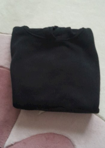 Siyah Kapüşonlu Kadın Sweatshirt - Görsel 4