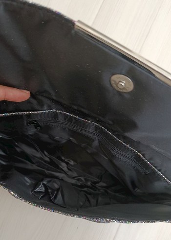 Parlak Simli Kadın Portföy Çanta - Görsel 4