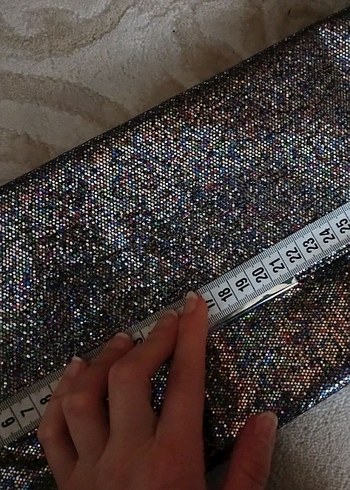 Parlak Simli Kadın Portföy Çanta - Görsel 12