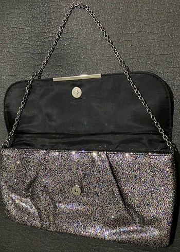 Parlak Simli Kadın Portföy Çanta - Görsel 9