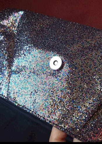 Parlak Simli Kadın Portföy Çanta - Görsel 5