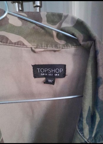 Gri Kamuflaj Düğmeli Midi Kadın Ceket - Görsel 4