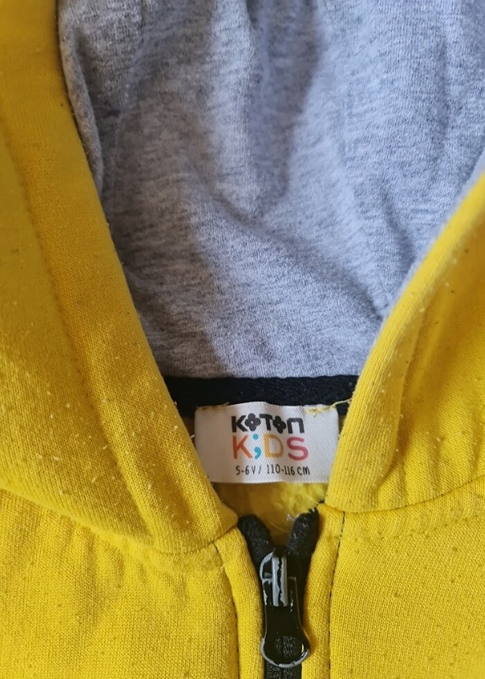 Koton fermuarlı kapşonlu sweet - Görsel 3