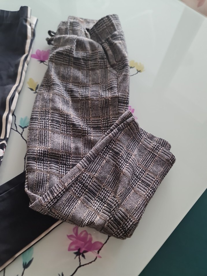 Gri Elastik Bel Rahat Kız Taytı - Görsel 3