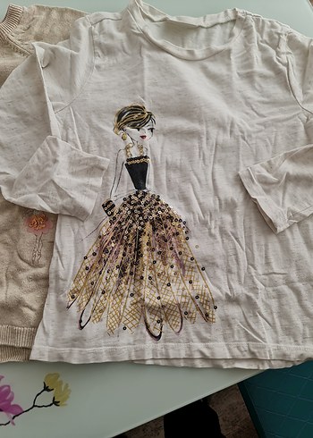 Kız Çocuk Nakışlı Uzun Kollu Bohem sweet 2 li bale görselli - Görsel 2