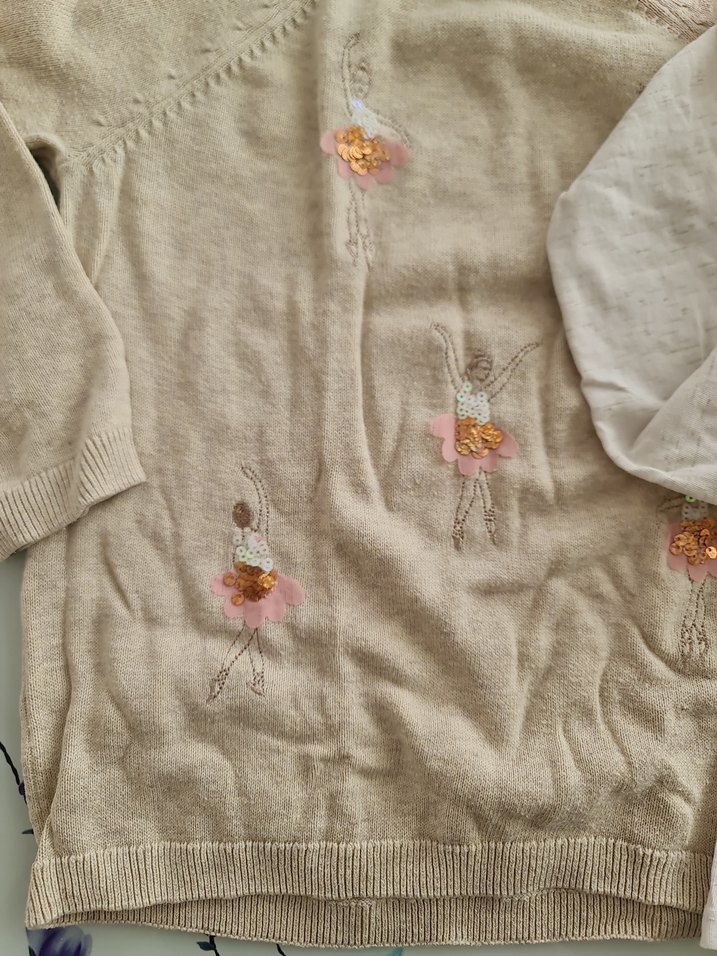 Kız Çocuk Nakışlı Uzun Kollu Bohem sweet 2 li bale görselli - Görsel 3