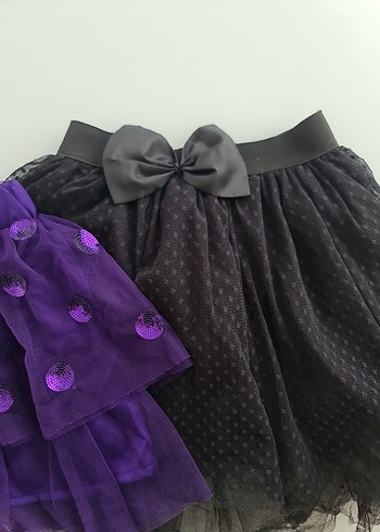 Kız Çocuk Mor Gotik Fırfırlı Etek - Görsel 4