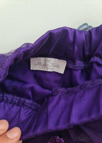 Kız Çocuk Mor Gotik Fırfırlı Etek - Görsel 5