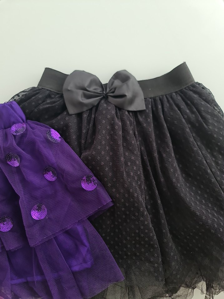 Kız Çocuk Mor Gotik Fırfırlı Etek - Görsel 4