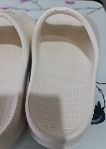 Beyaz Minimalist Kadın Terlik Lacoste - Görsel 3